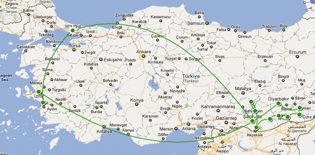 Istanbul - Urfa - Nemrut - Gebekli Tepe - Derik - Mardin - Hasankeyf - Diyarbakir - Selcuk 