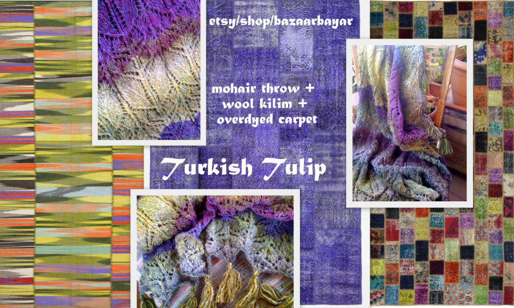 Turkish Tulip Handknit Mohair Throw