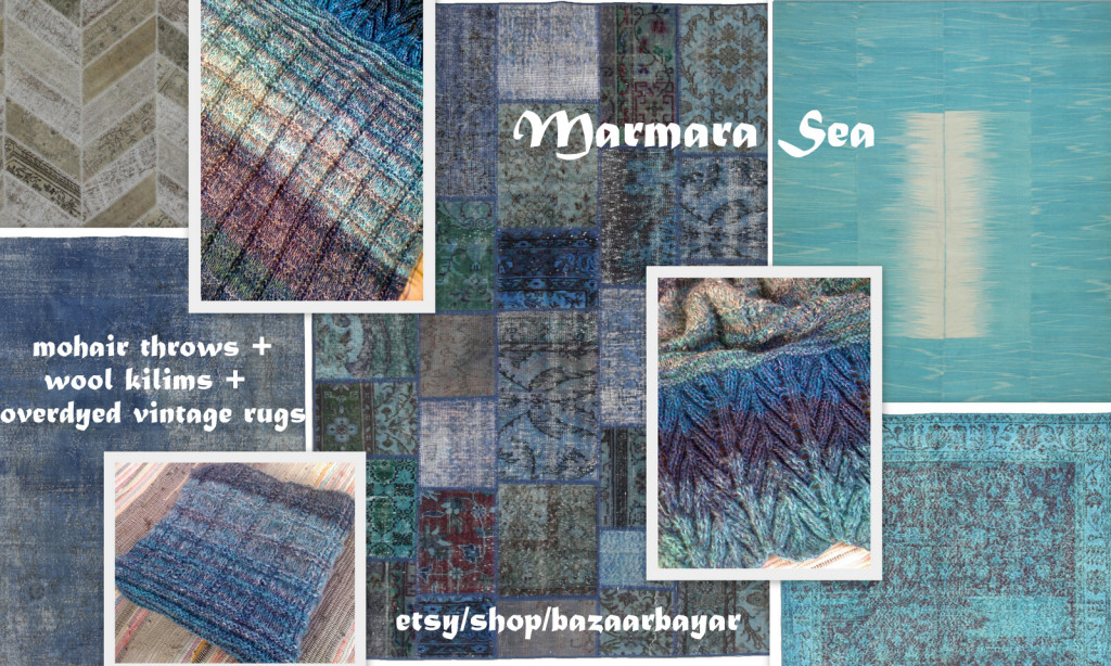 Marmara Sea Handknit Mohair Throw